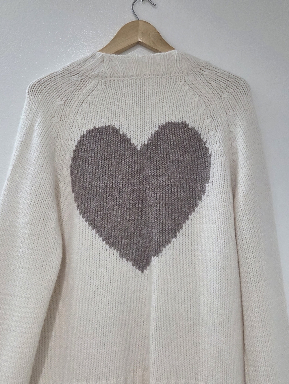 Splendid Hartley Wool Blend Knit Cardigan Sweater with Heart Details - Picture 7 of 11